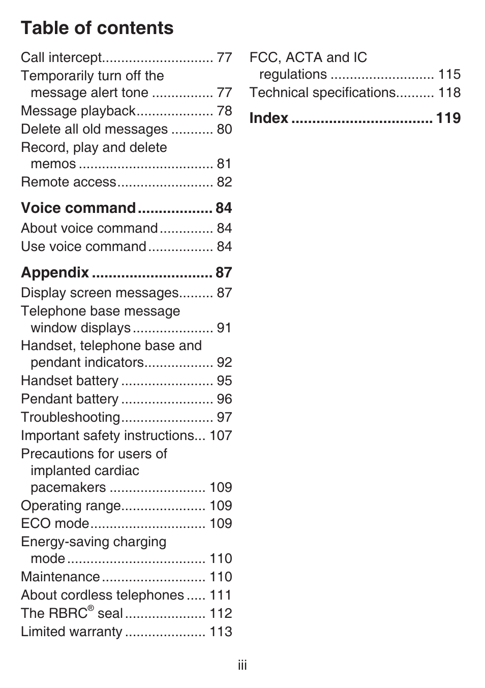 VTech SN6187 Manual User Manual | Page 6 / 127