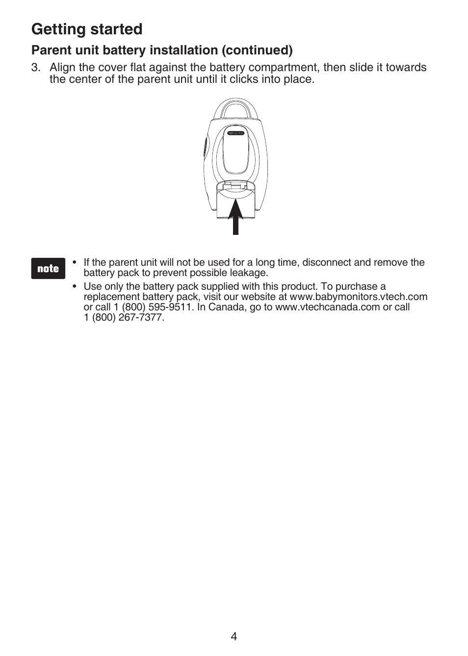 Getting started | VTech DM221-2 Manual User Manual | Page 11 / 39