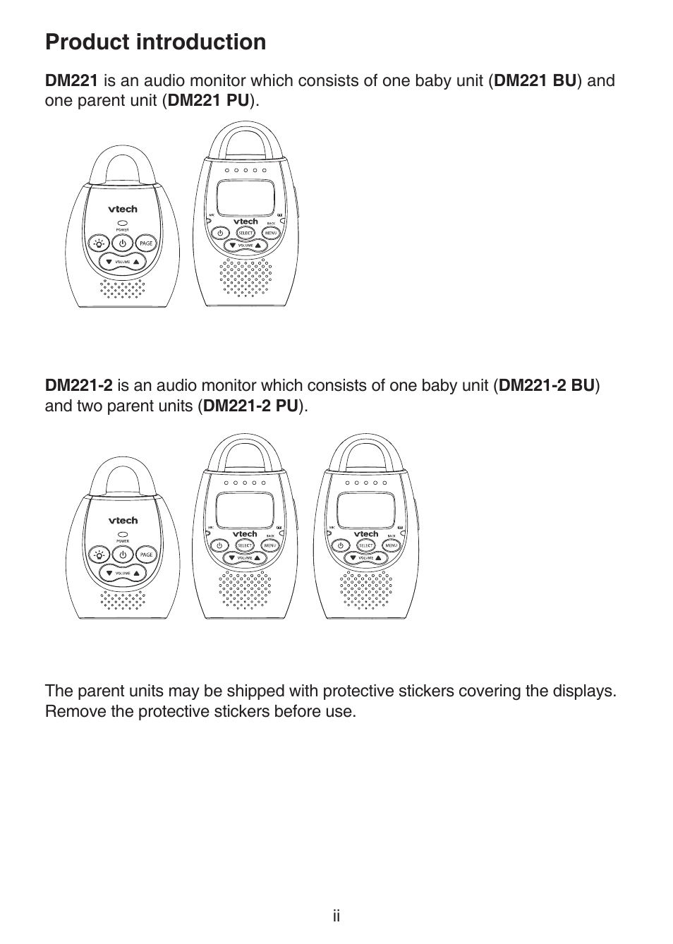 Product introduction | VTech DM221-2 Manual User Manual | Page 3 / 39