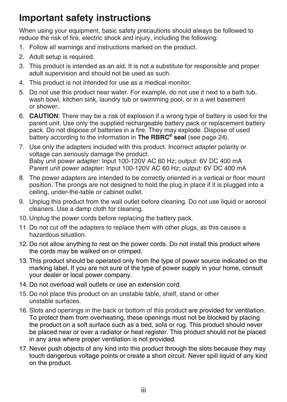 Important safety instructions | VTech DM221-2 Manual User Manual | Page 4 / 39