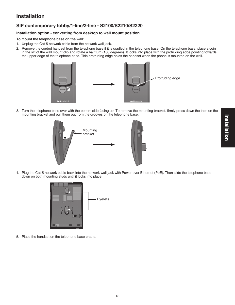 Installation | VTech S2221 Manual User Manual | Page 16 / 37