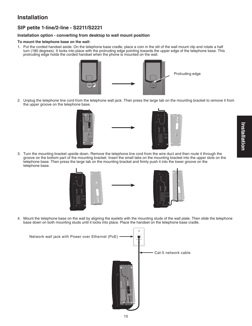 Installation | VTech S2221 Manual User Manual | Page 18 / 37