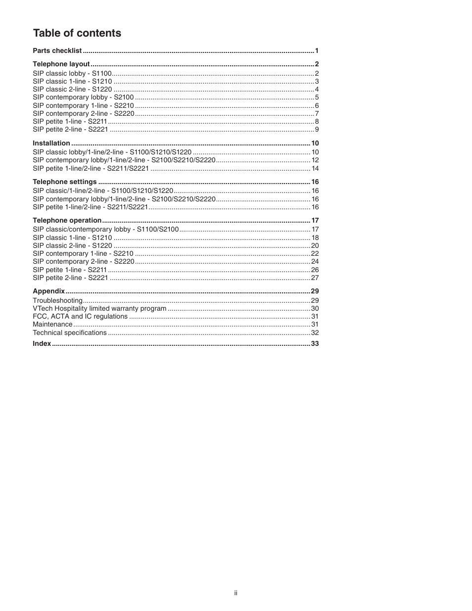 VTech S2221 Manual User Manual | Page 3 / 37