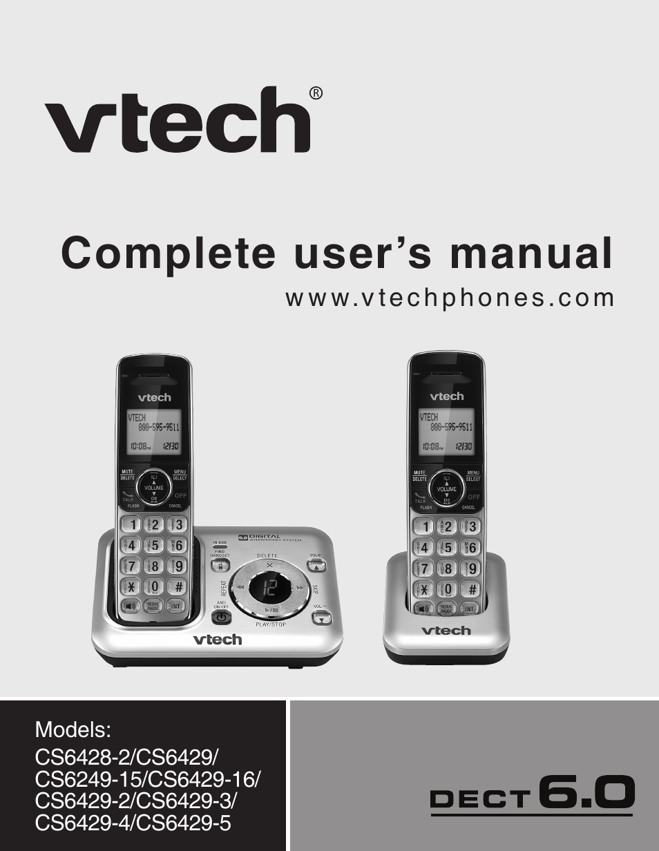 VTech CS6429-5 Manual User Manual | 78 pages