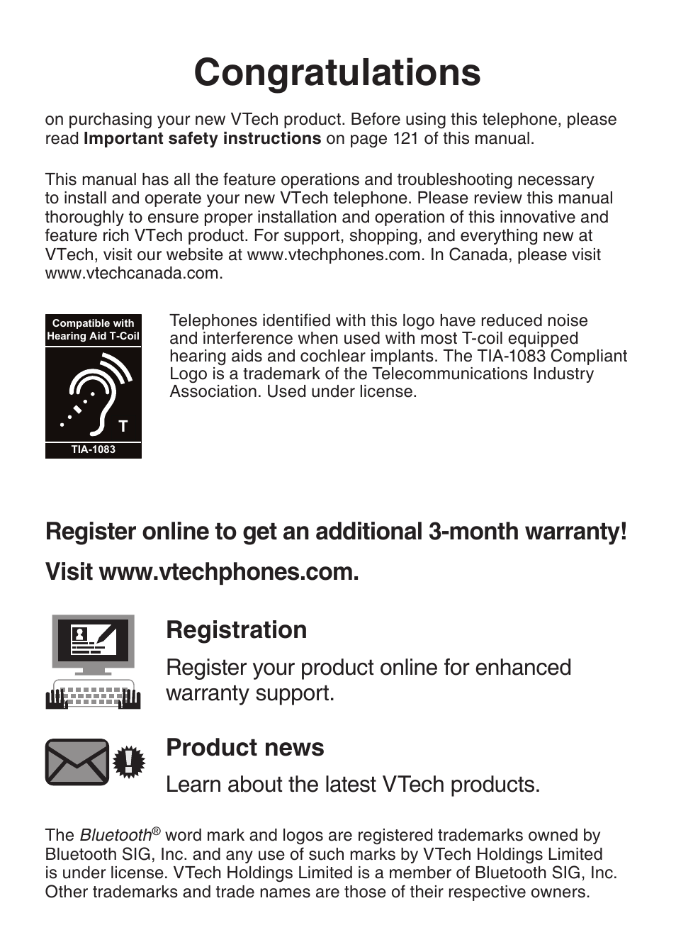 Product news, Learn about the latest vtech products | VTech DS6472-6 Manual User Manual | Page 2 / 137