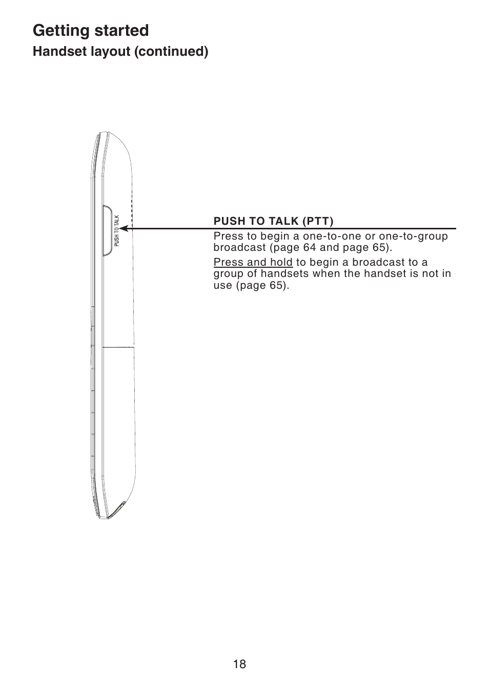 Getting started | VTech DS6472-6 Manual User Manual | Page 23 / 137