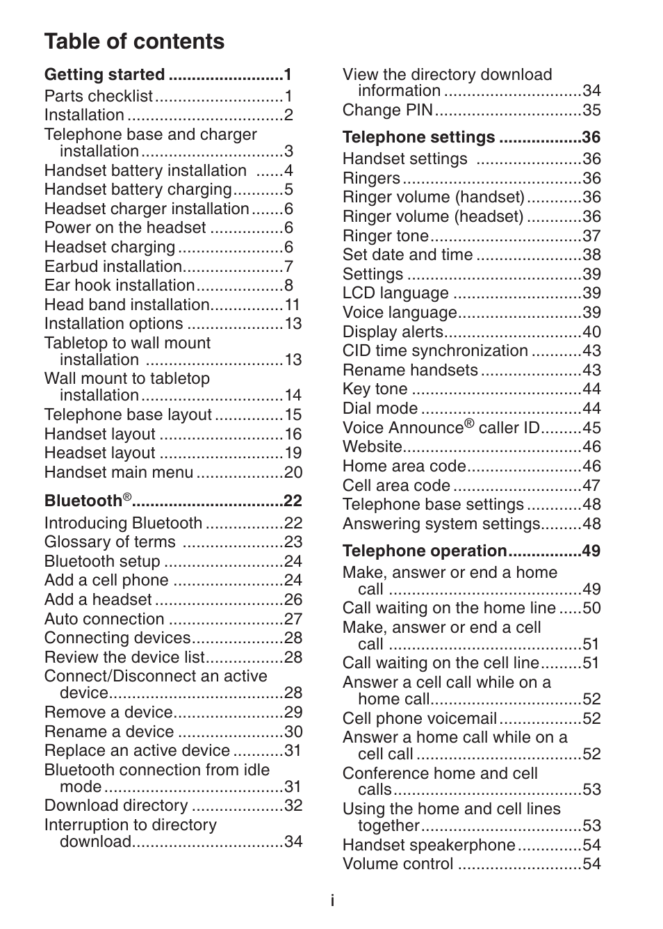 VTech DS6472-6 Manual User Manual | Page 3 / 137