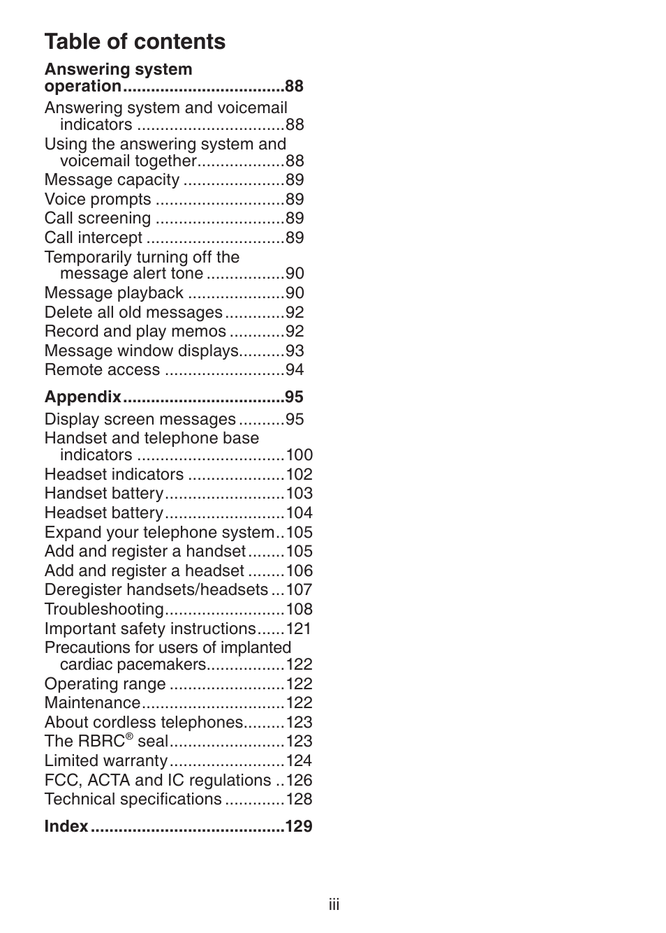 VTech DS6472-6 Manual User Manual | Page 5 / 137