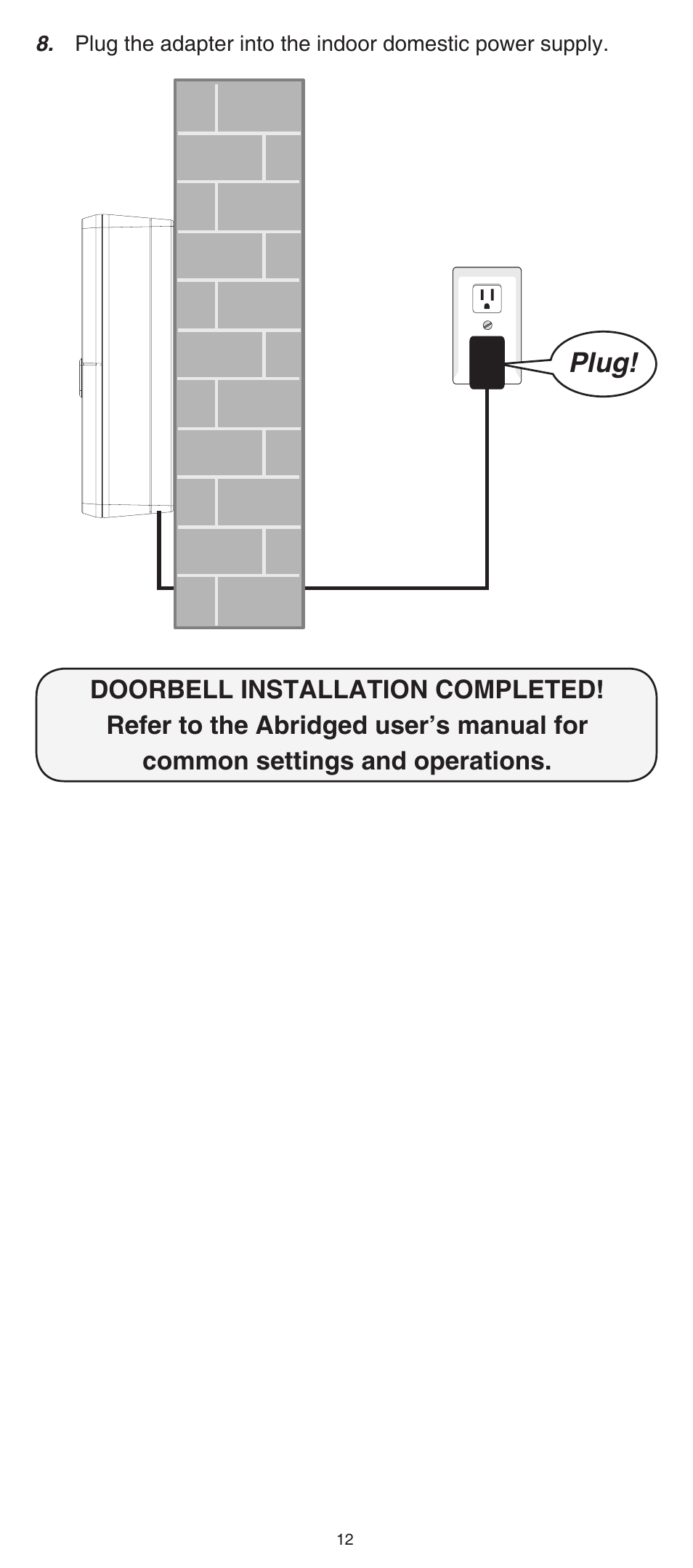 Plug | VTech IS7121_-2-22 Installation User Manual | Page 12 / 16