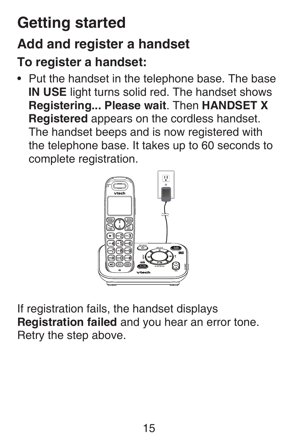 Getting started | VTech SN6187 Abridged manual User Manual | Page 22 / 125