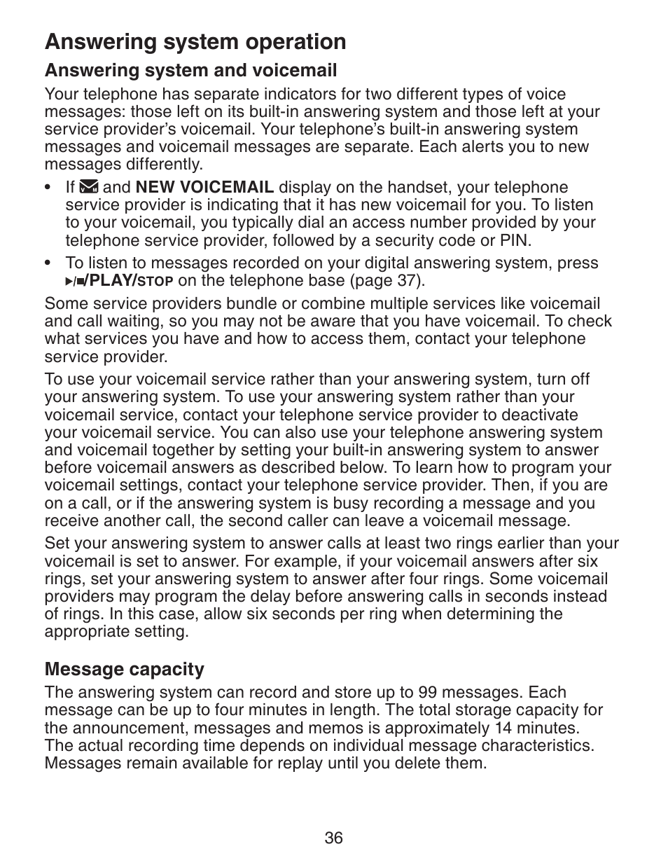 Answering system operation | VTech CS6329_-2-3-4-5 Manual User Manual | Page 40 / 71