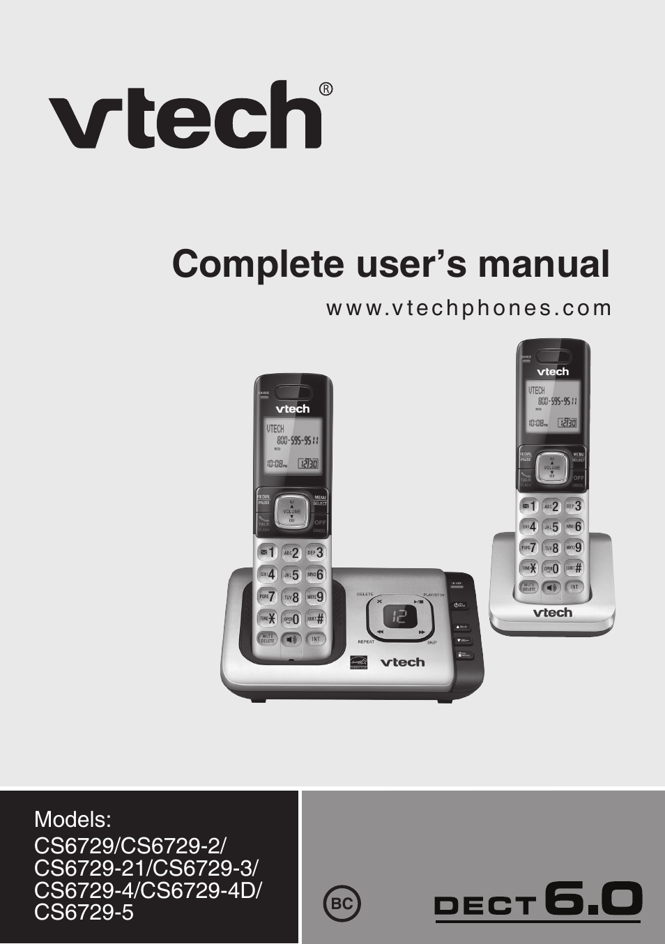 VTech CS6729-5 Manual User Manual | 84 pages