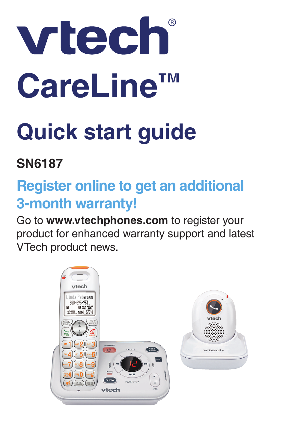 VTech SN6187 Quick start User Manual | 20 pages