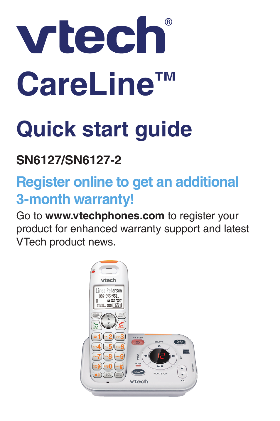 VTech SN6127_-2 Quick start User Manual | 12 pages