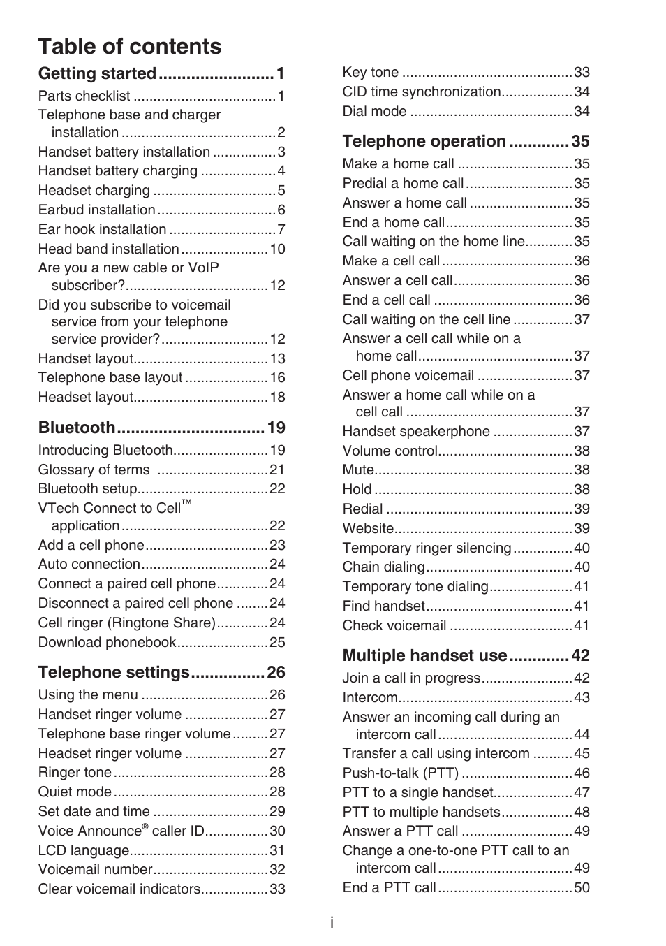 VTech DS6670-6C Manual User Manual | Page 3 / 110