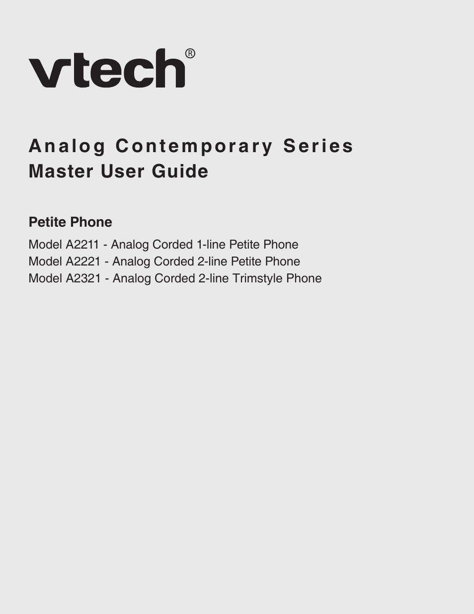 VTech A2321 Manual User Manual | 21 pages