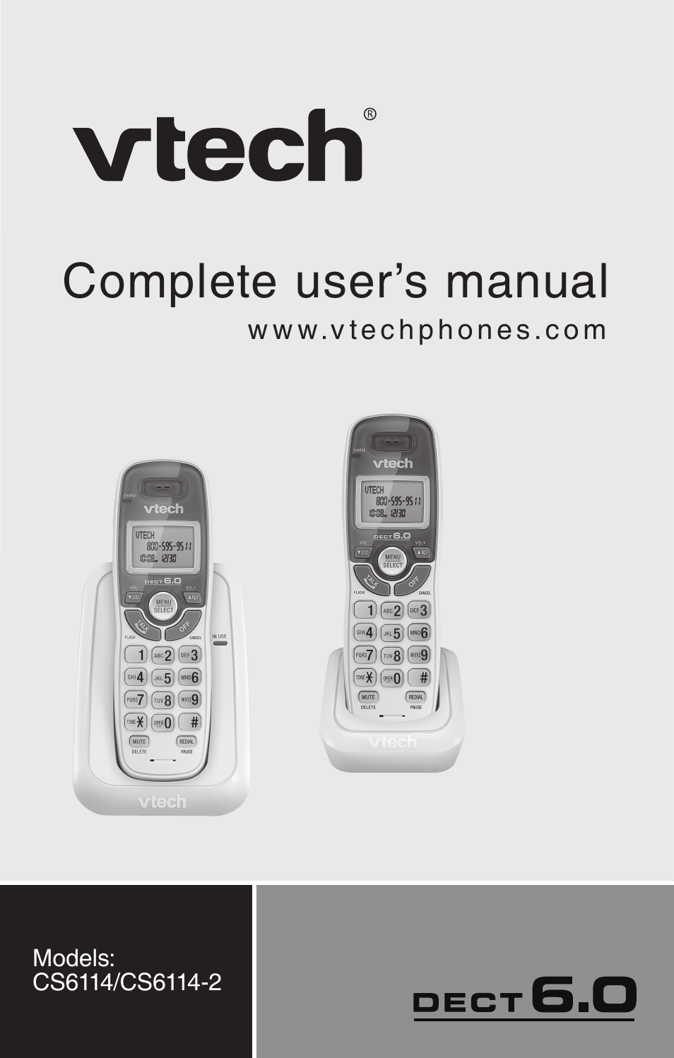 VTech CS6114-2 (with LED) Manual User Manual | 45 pages