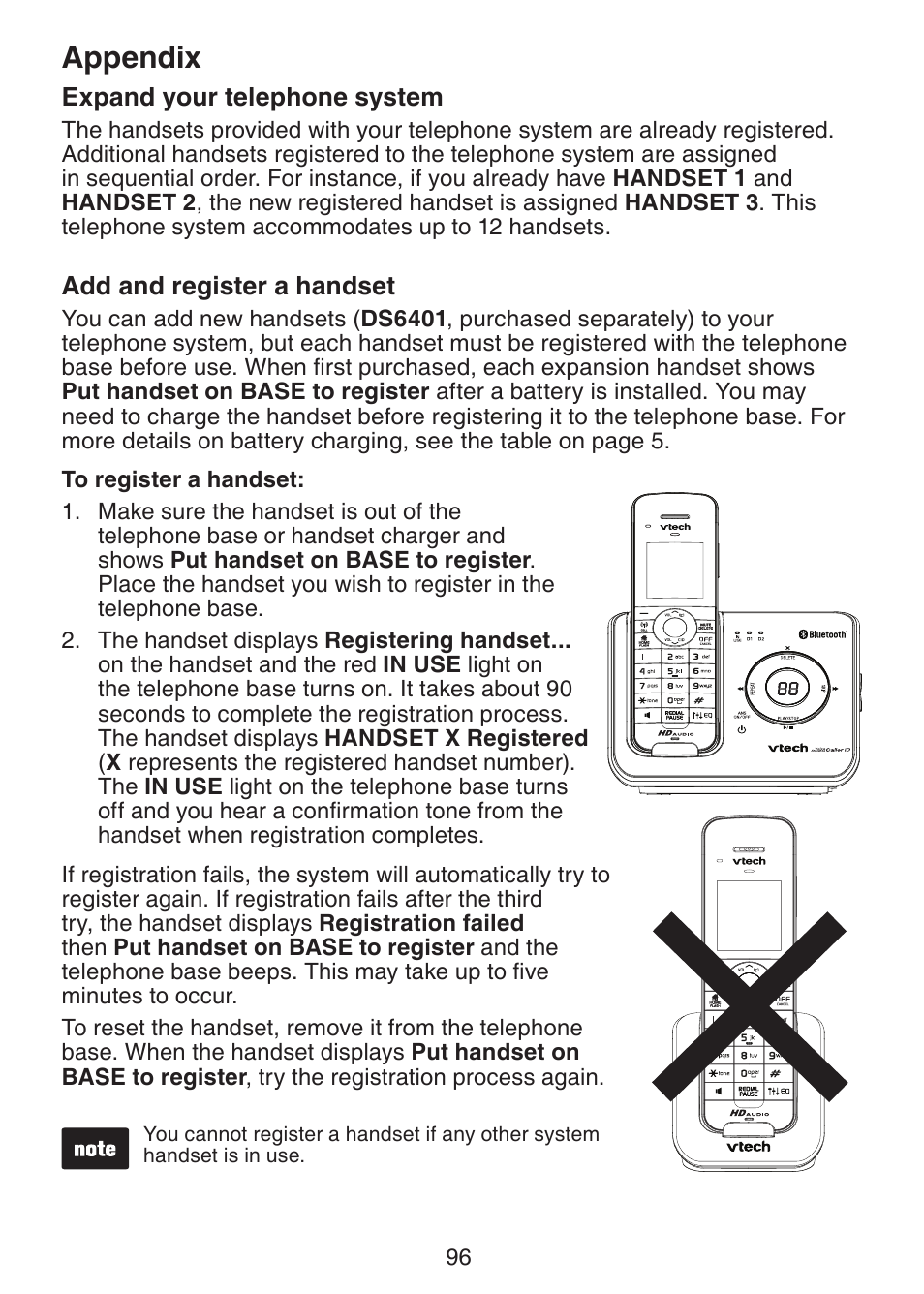 Appendix | VTech DS6421-26 Manual User Manual | Page 101 / 125