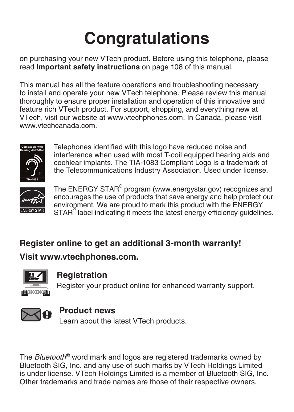 Product news | VTech DS6421-26 Manual User Manual | Page 2 / 125