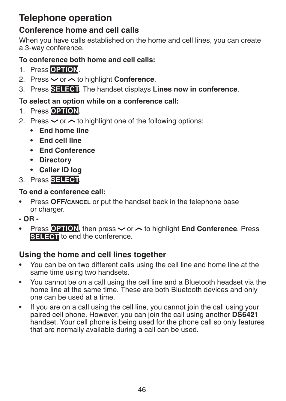 Telephone operation | VTech DS6421-26 Manual User Manual | Page 51 / 125