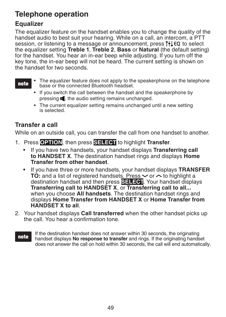 Telephone operation | VTech DS6421-26 Manual User Manual | Page 54 / 125