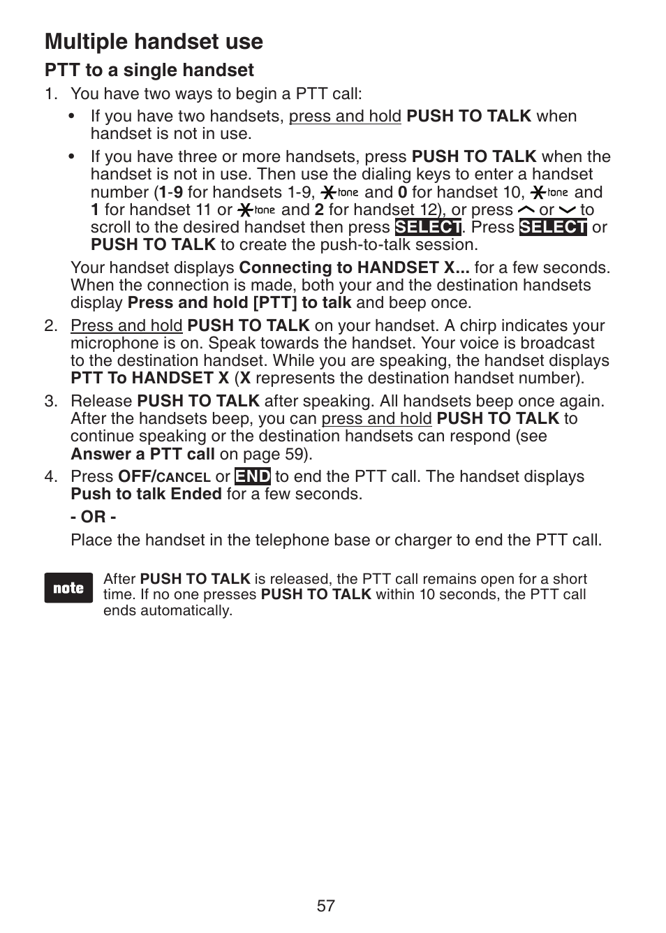 Multiple handset use | VTech DS6421-26 Manual User Manual | Page 62 / 125