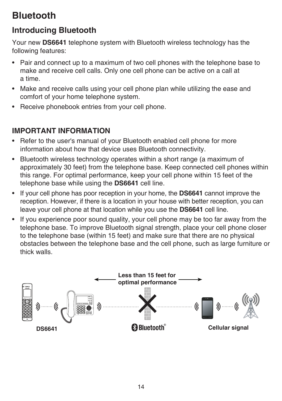 Bluetooth, Introducing bluetooth | VTech DS6641_-2 Manual User Manual | Page 18 / 102