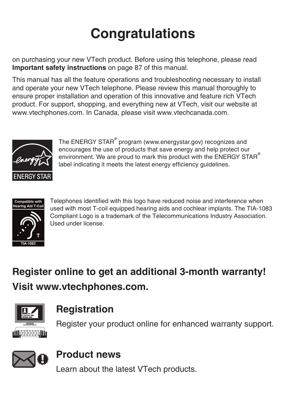 Product news, Learn about the latest vtech products | VTech DS6641_-2 Manual User Manual | Page 2 / 102