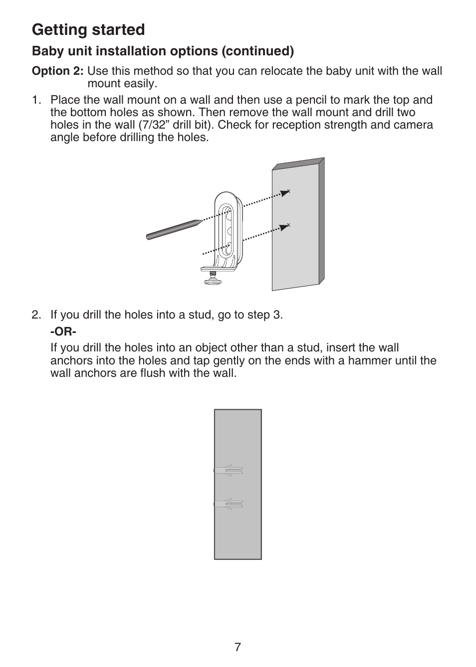 Getting started | VTech VM321-2 Manual User Manual | Page 13 / 52