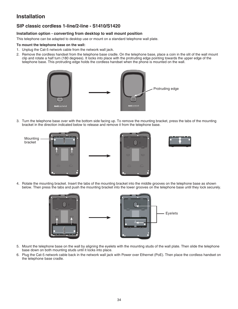 Installation | VTech CTM-S242SD Manual User Manual | Page 38 / 94