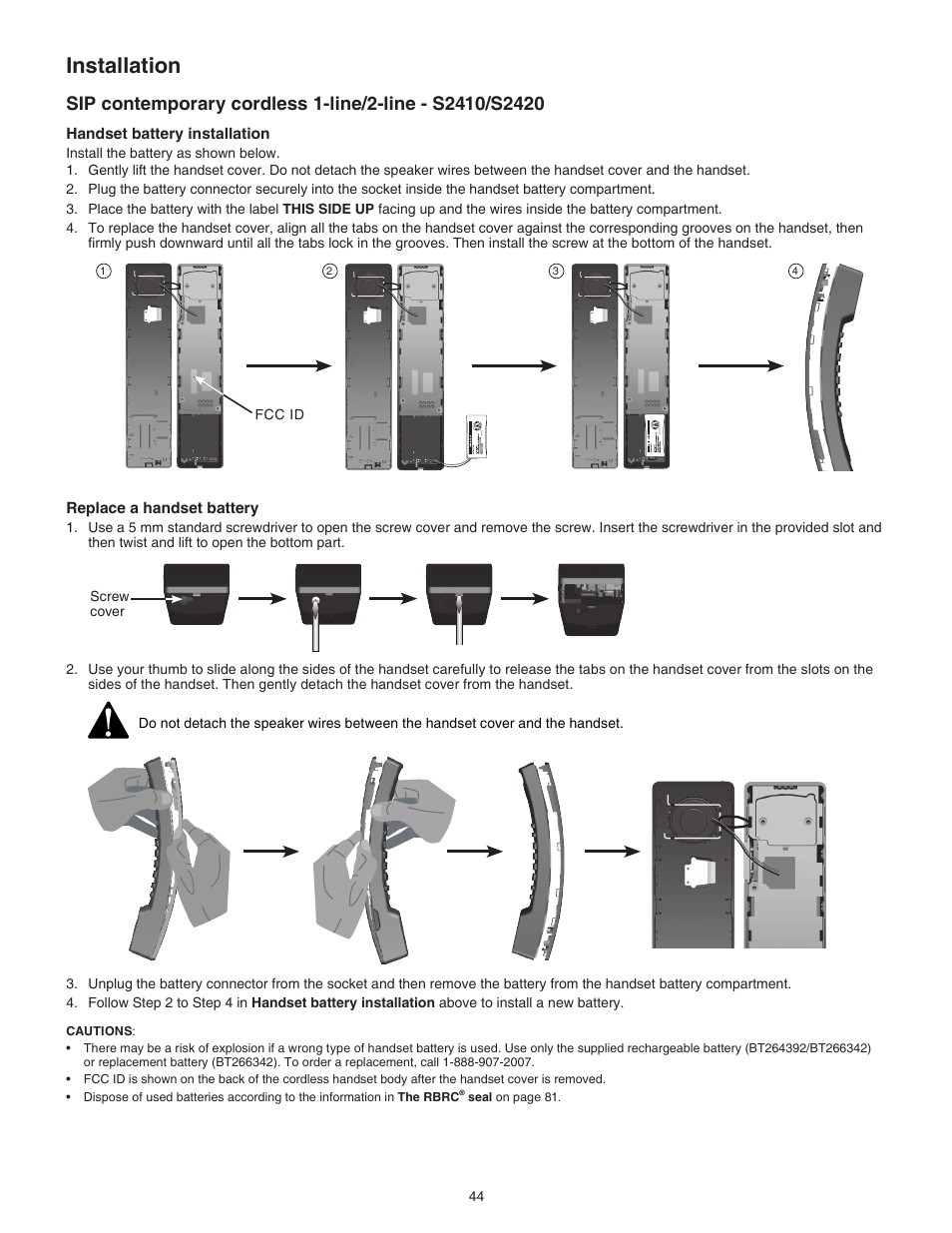 Installation | VTech CTM-S242SD Manual User Manual | Page 48 / 94