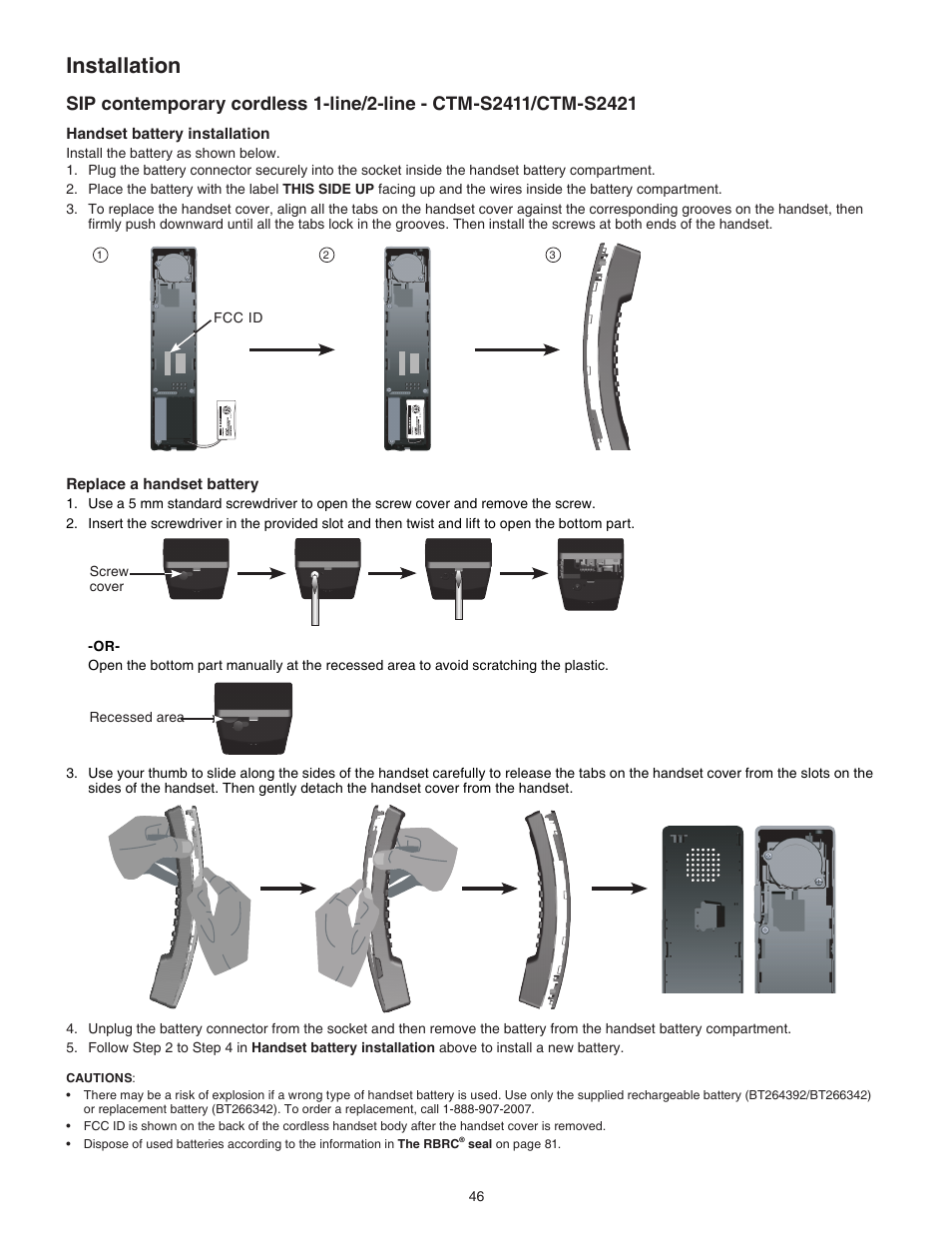 Installation | VTech CTM-S242SD Manual User Manual | Page 50 / 94