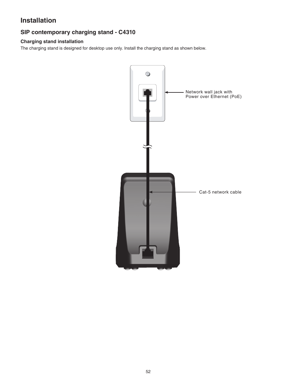 Sip contemporary charging stand - c4310, Installation | VTech CTM-S242SD Manual User Manual | Page 56 / 94