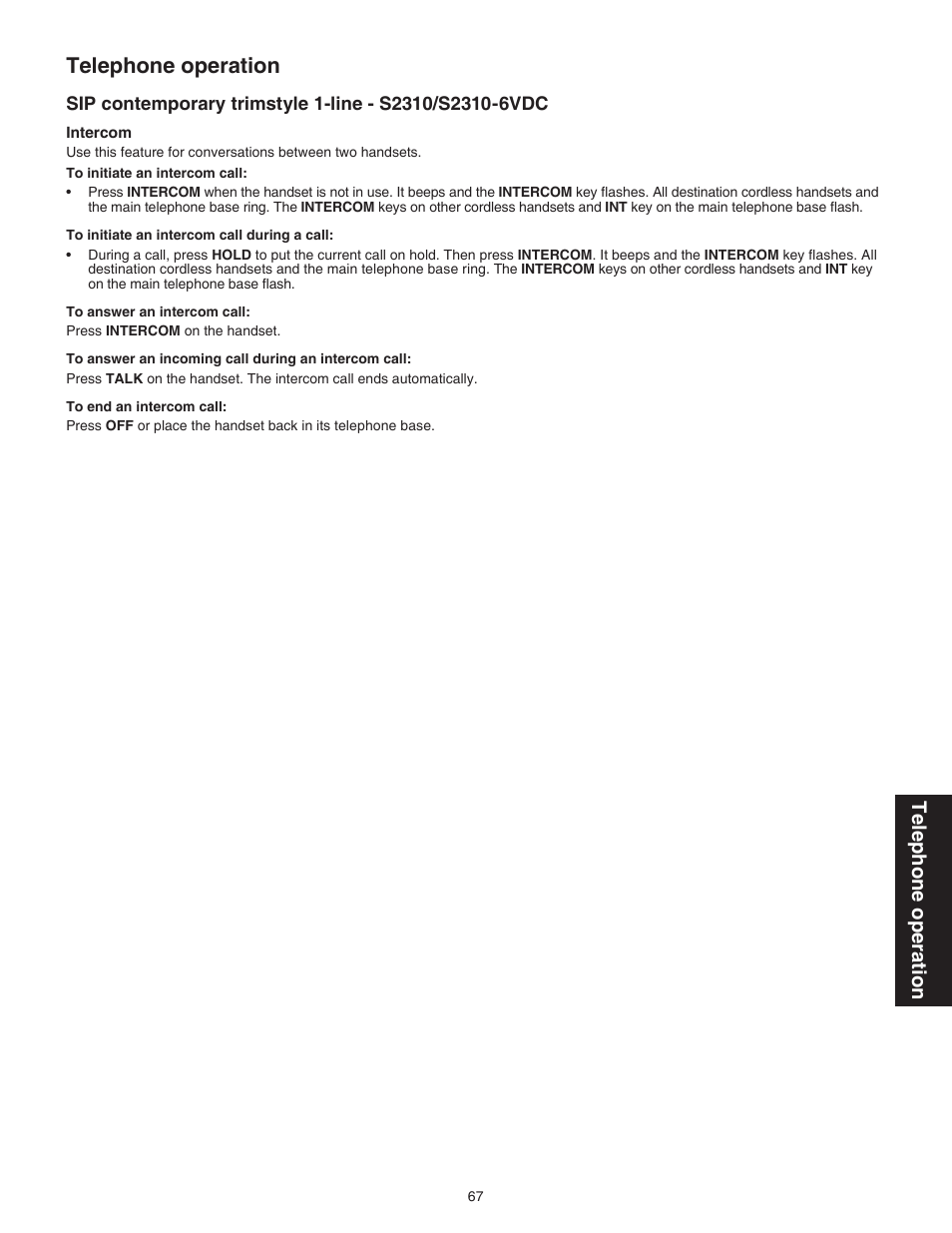 Telephone operation | VTech CTM-S242SD Manual User Manual | Page 71 / 94