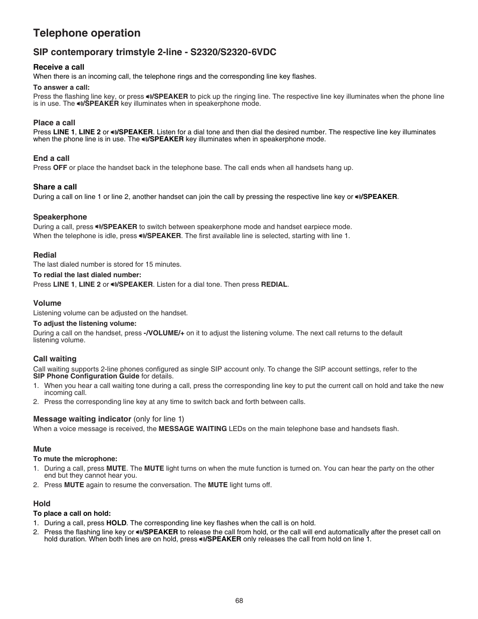 Telephone operation | VTech CTM-S242SD Manual User Manual | Page 72 / 94