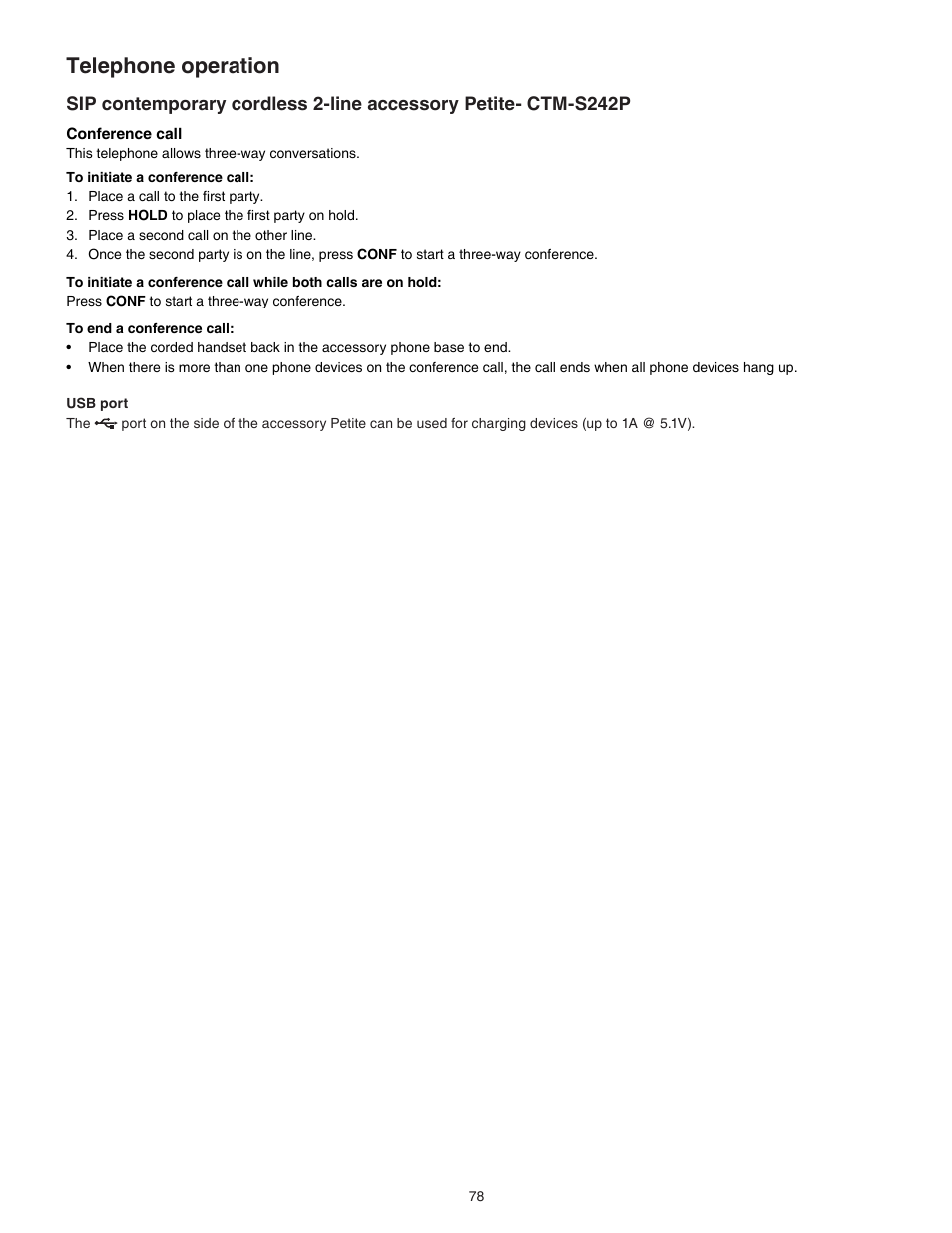 Telephone operation | VTech CTM-S242SD Manual User Manual | Page 82 / 94