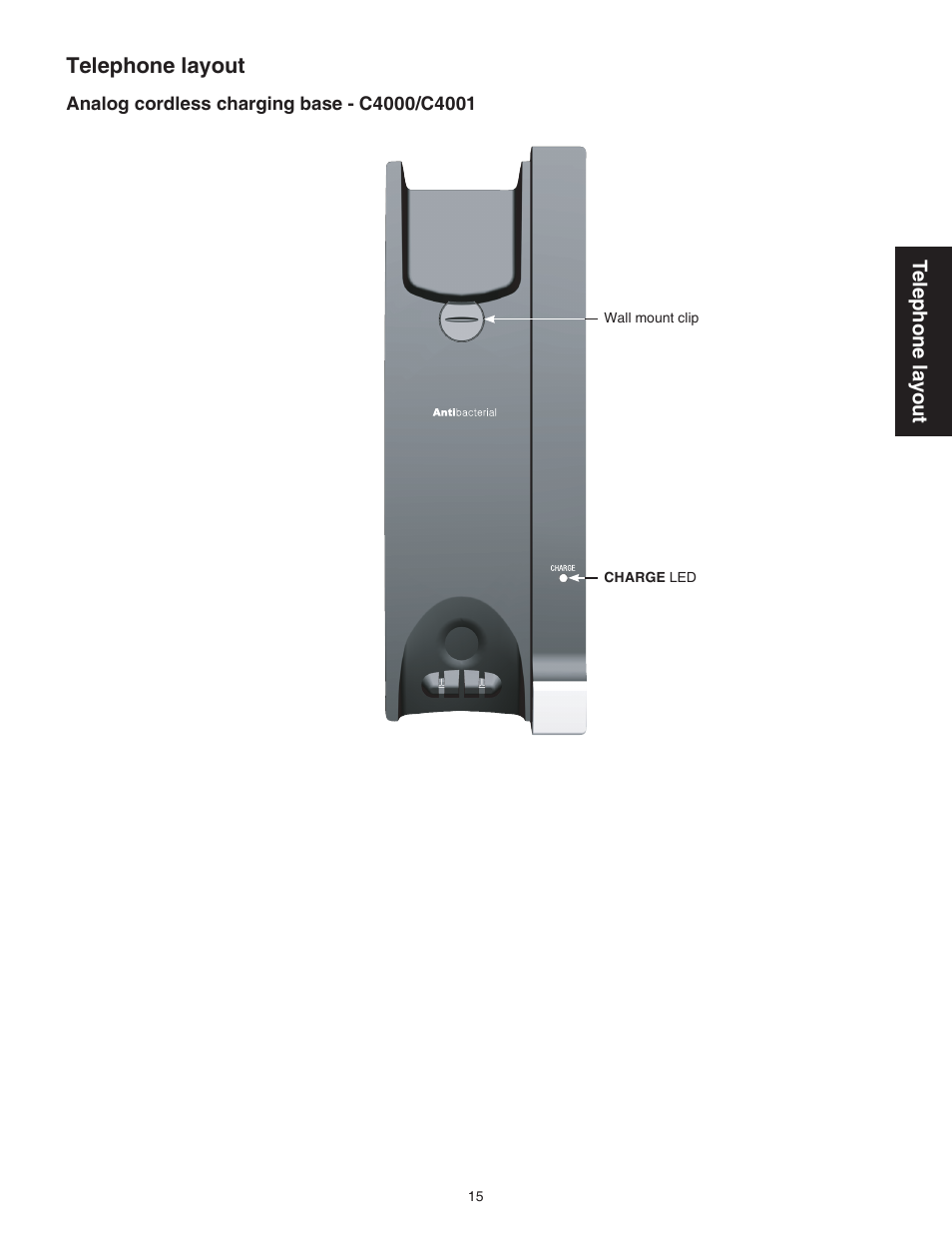 Analog cordless charging base - c4000/c4001 | VTech CTM-A242SD Manual User Manual | Page 18 / 95