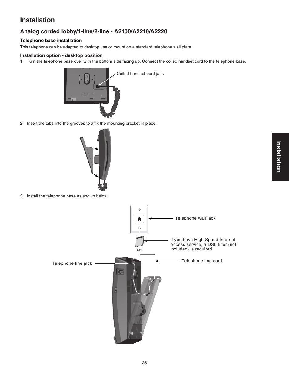 Installation | VTech CTM-A242SD Manual User Manual | Page 28 / 95