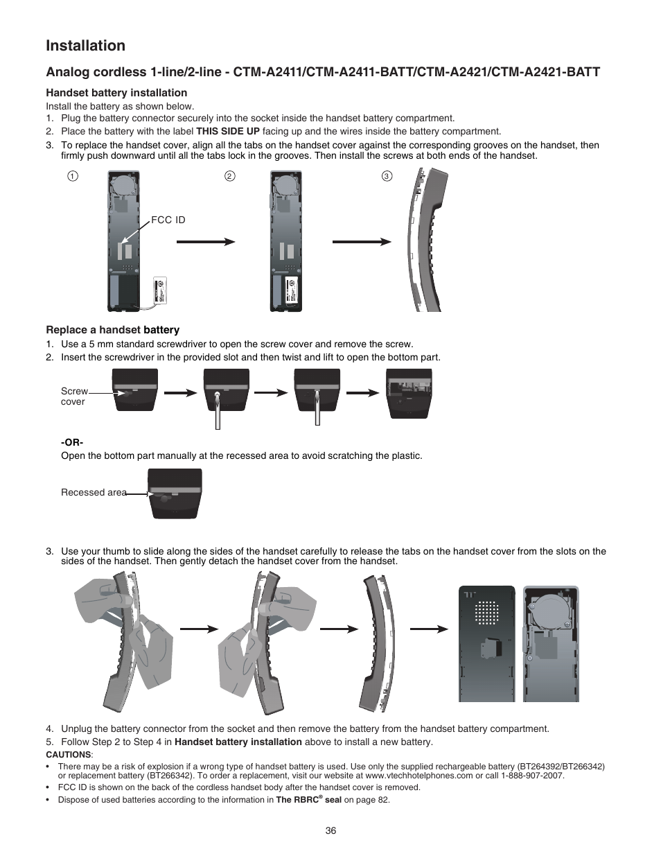 Installation | VTech CTM-A242SD Manual User Manual | Page 39 / 95