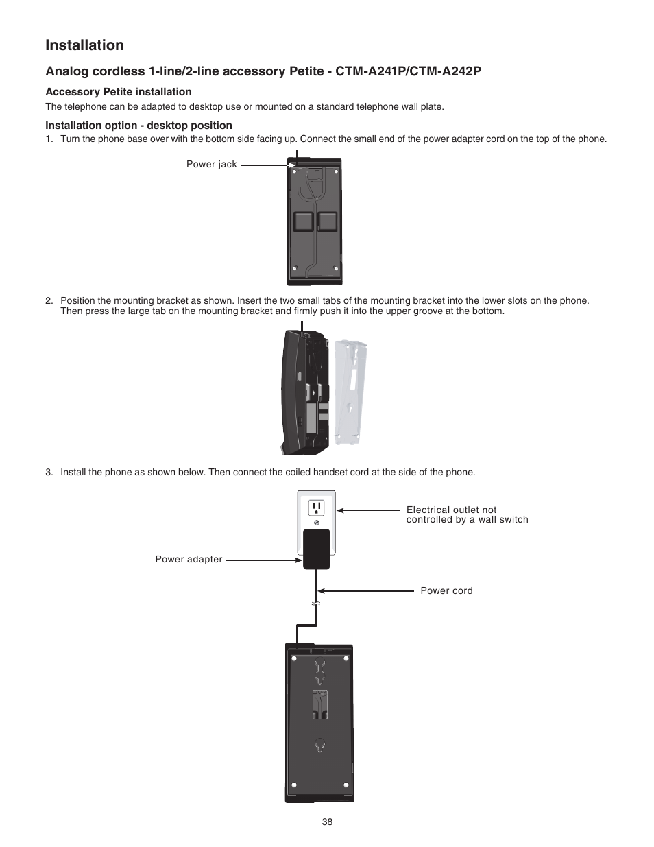 Installation | VTech CTM-A242SD Manual User Manual | Page 41 / 95