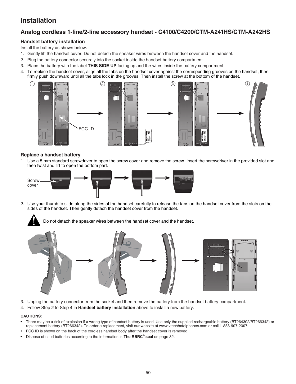 Installation | VTech CTM-A242SD Manual User Manual | Page 53 / 95
