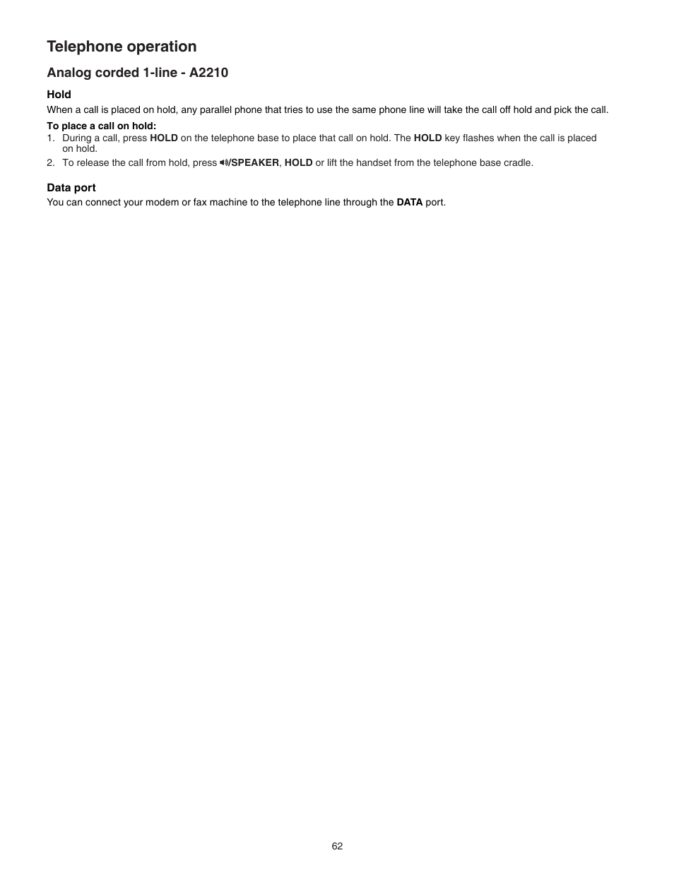 Telephone operation | VTech CTM-A242SD Manual User Manual | Page 65 / 95