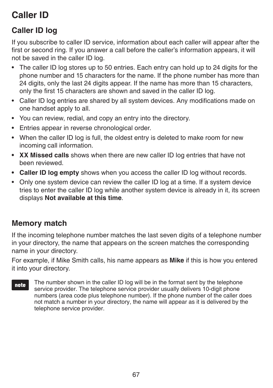 Deleting call history records, Display dial, Reviewing the call history | Caller id log, Memory match, Caller id | VTech IS7121_-2-22 Manual User Manual | Page 72 / 118