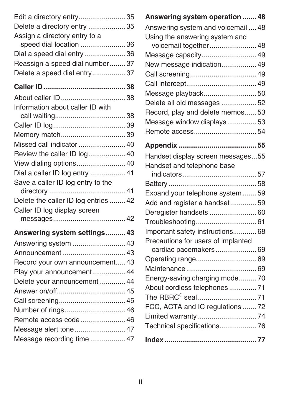 VTech LS6426-3-4 Manual User Manual | Page 4 / 83