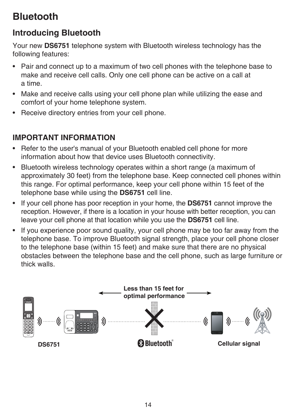 Bluetooth, Introducing bluetooth | VTech DS6751_-2-3 Manual User Manual | Page 18 / 103