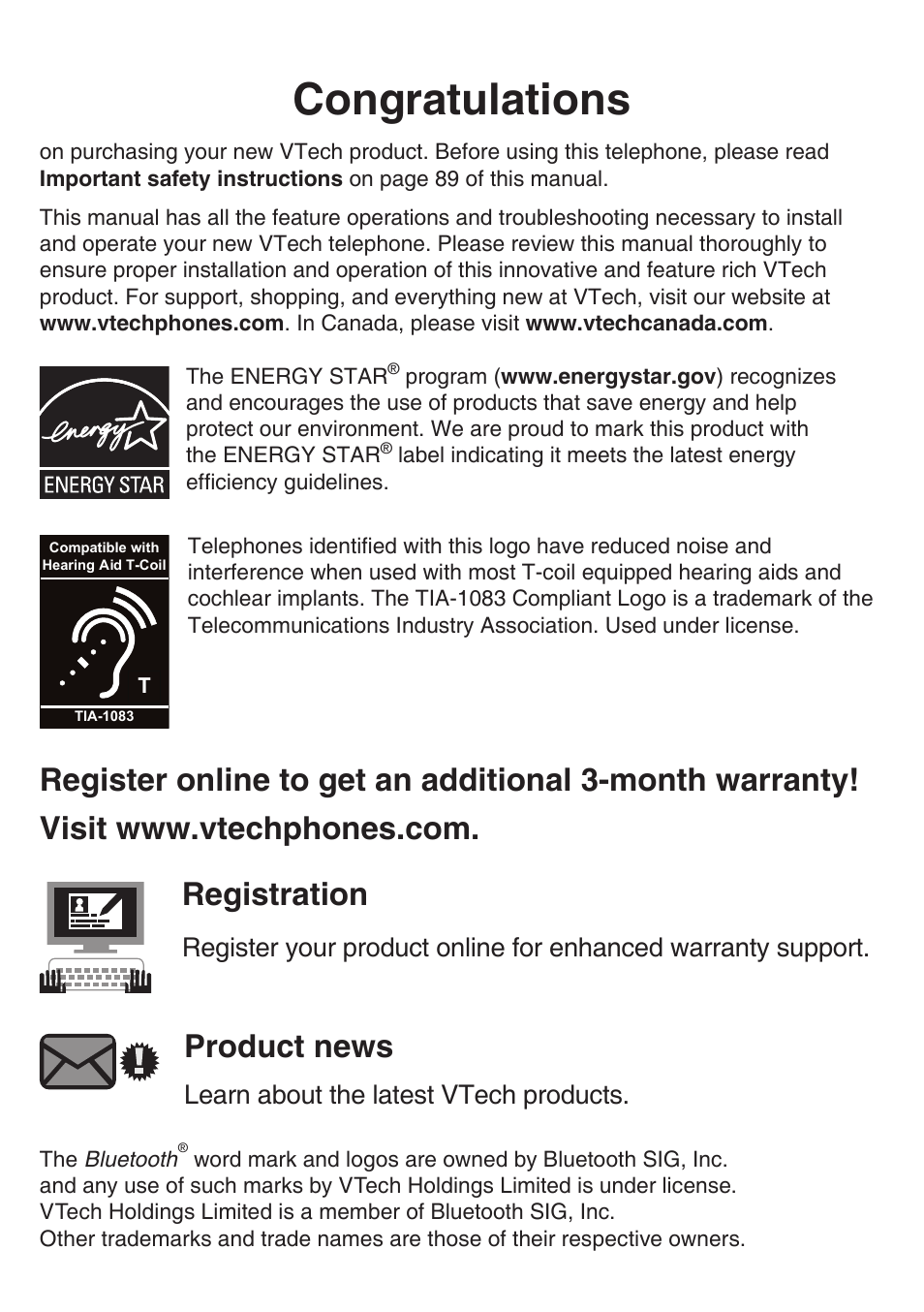 Product news, Learn about the latest vtech products | VTech DS6751_-2-3 Manual User Manual | Page 2 / 103
