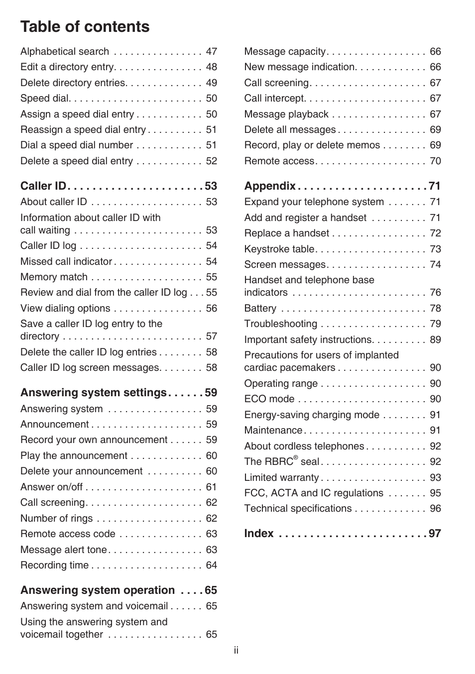 VTech DS6751_-2-3 Manual User Manual | Page 4 / 103