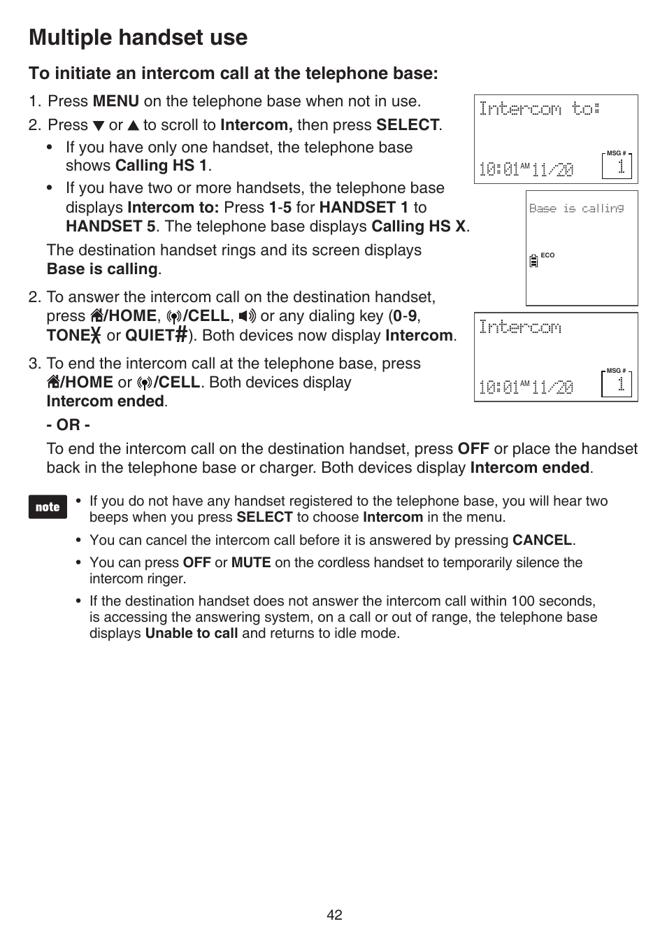 Multiple handset use | VTech DS6751_-2-3 Manual User Manual | Page 46 / 103