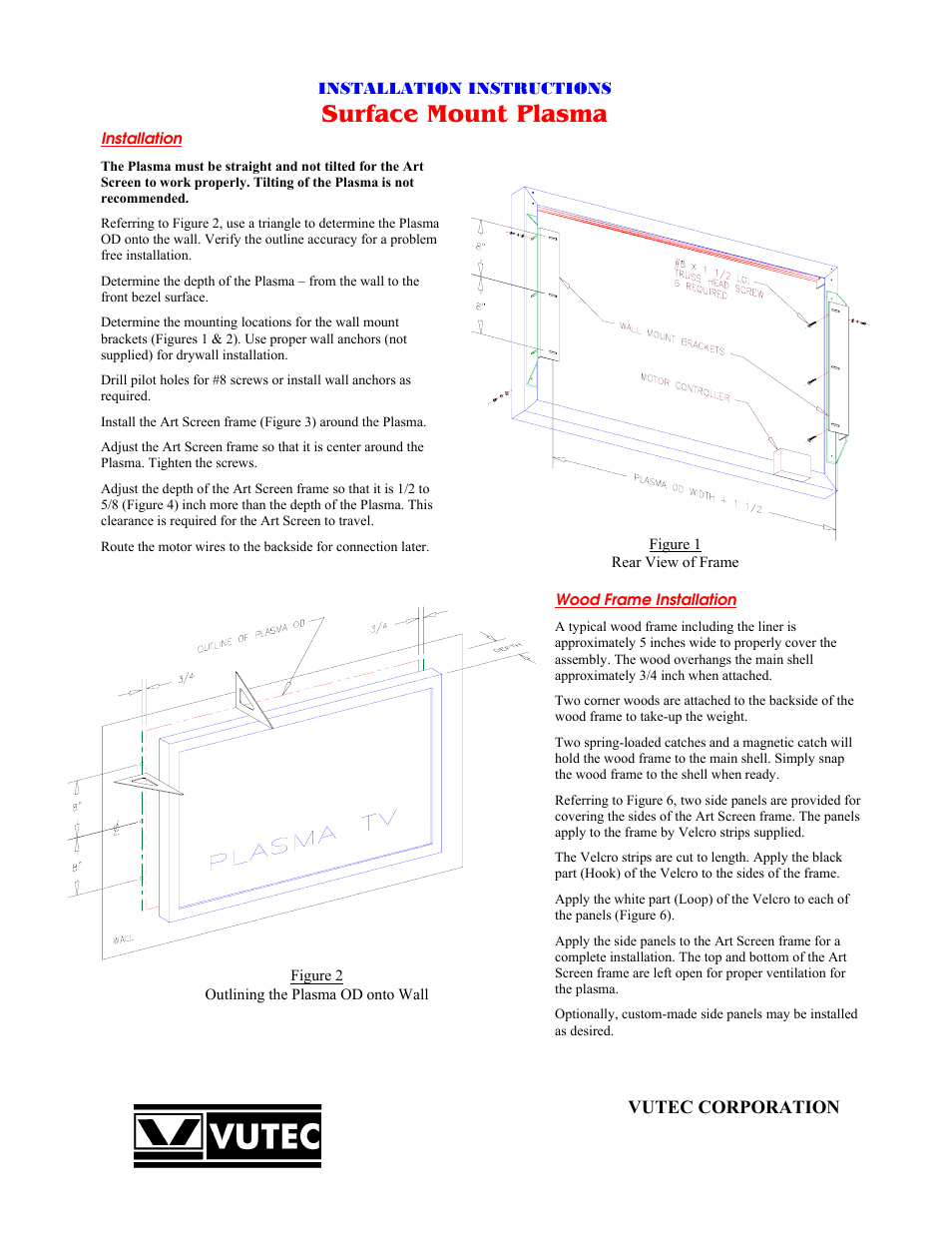 Vutec ARTSCREEN Surface Clip Instructions User Manual | 6 pages