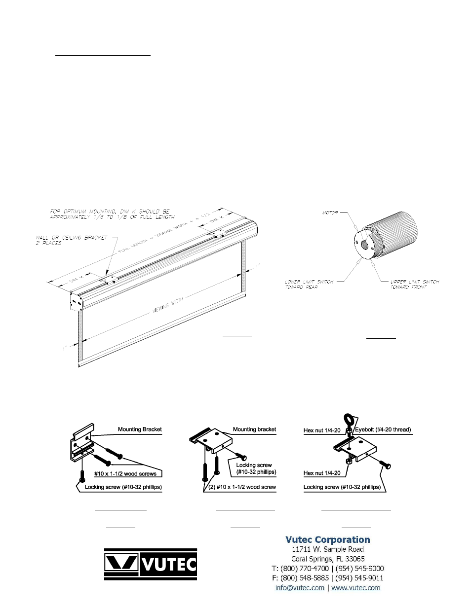 Vutec ELEGANTE MOTORIZED - Installation Instructions User Manual | Page 2 / 5